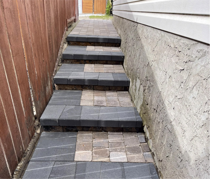 Paver walkway after